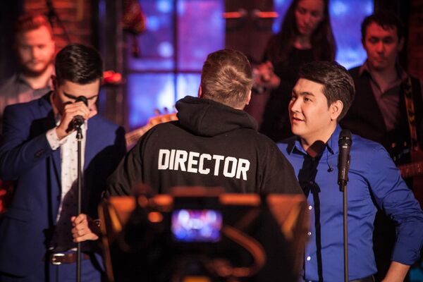 Азамат Мусагалиев на съемках шоу Азамат Мусагалиев на съемках шоу - Sputnik Казахстан