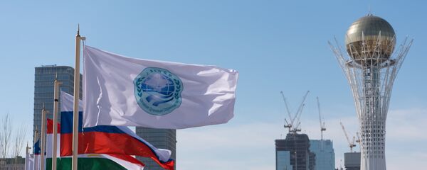 Архивное фото флагов стран-участниц ШОС Архивное фото флагов стран-участниц ШОС - Sputnik Казахстан