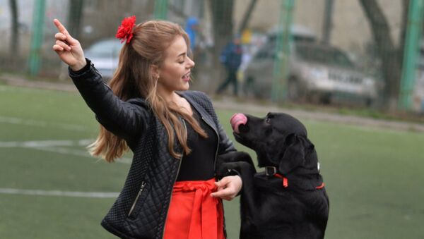 Собака со своей хозяйкой - Sputnik Казахстан