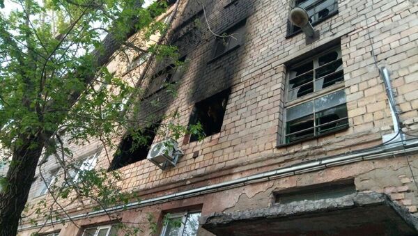 Последствия пожара в жилом доме в Караганде - Sputnik Казахстан