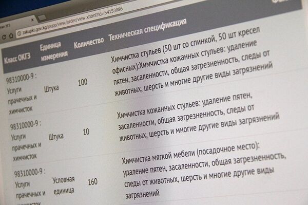 Объявление о тендере на сайте госзакупок в Кыргызстане Объявление о тендере на сайте госзакупок в Кыргызстане - Sputnik Казахстан