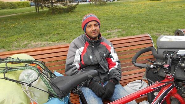 Путешественник-велосипедист из Бразилии - Sputnik Казахстан