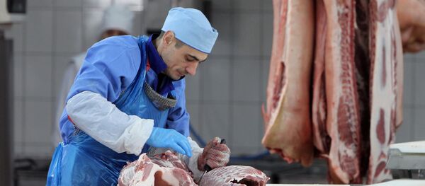 Архивное фото мясокомбината Архивное фото мясокомбината - Sputnik Казахстан