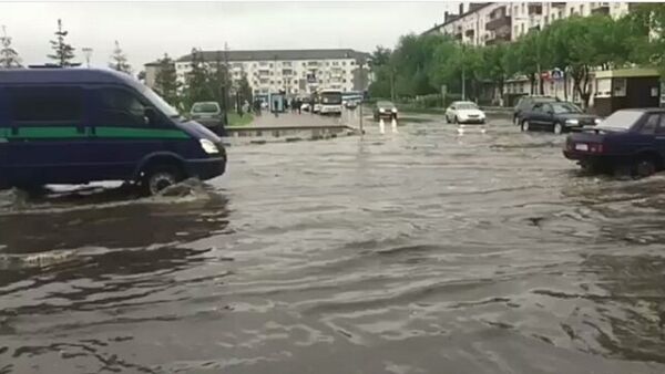 Дождь затопил Петропавловск - Sputnik Казахстан