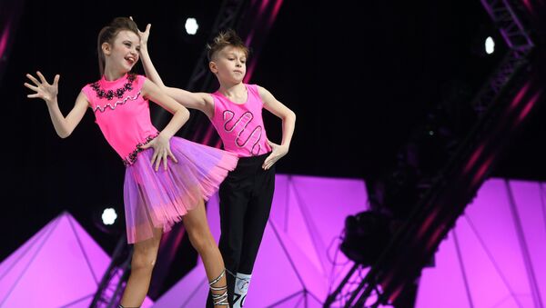 Архивное фото детей - участников конкурса по спортивным танцам - Sputnik Казахстан