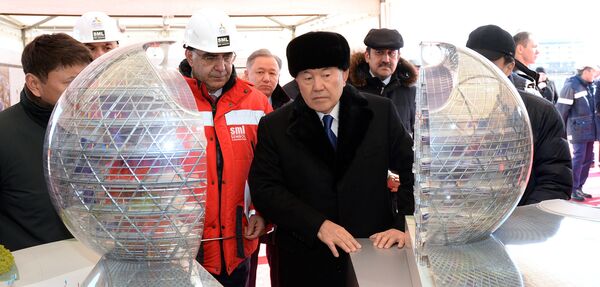 Посещение строящихся объектов ЭКСПО, 4 апреля 2015 года - Sputnik Казахстан