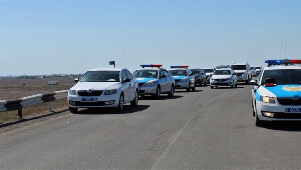 Полицейские автомобили на месте ДТП - Sputnik Казахстан