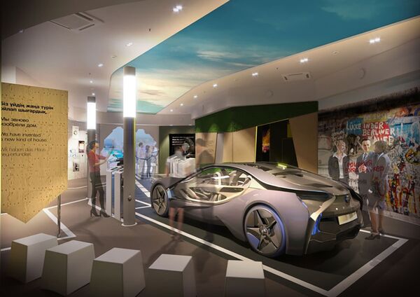 Макет первого в мире гоночного автомобиля на биотопливе Макет первого в мире гоночного автомобиля на биотопливе - Sputnik Казахстан