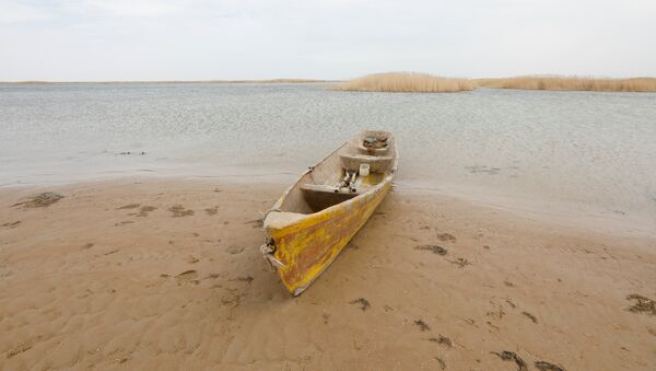 Лодка на берегу Аральского моря, архивное фото - Sputnik Казахстан