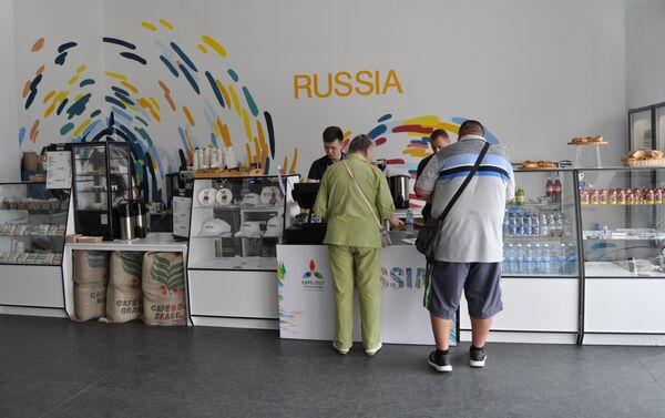 Кафе России на территории ЭКСПО - Sputnik Казахстан