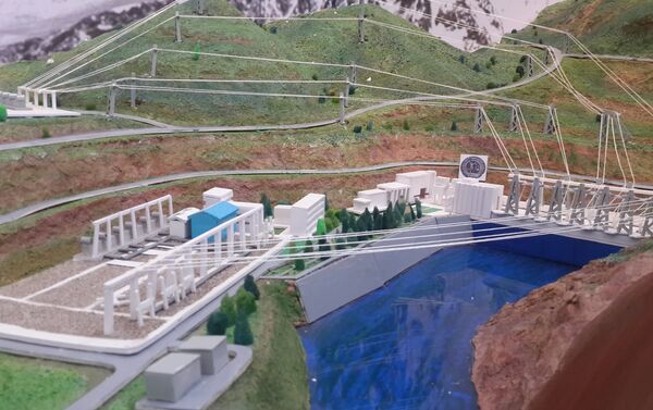 Макет гидроэлектростанции в павильоне Таджикистана - Sputnik Казахстан
