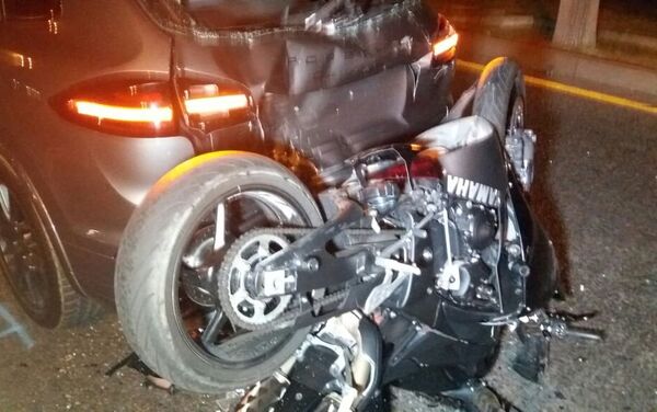 Авария с участием мотоциклиста на пр. Достык - Sputnik Казахстан