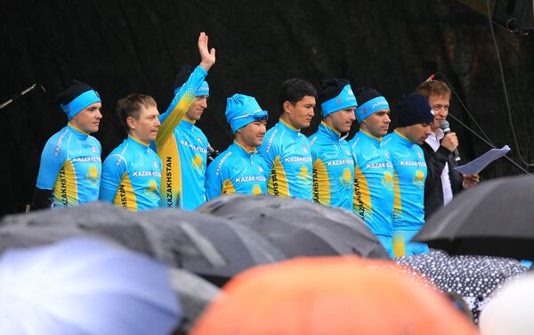 Велогонщики команды Astana Pro Team - Sputnik Казахстан
