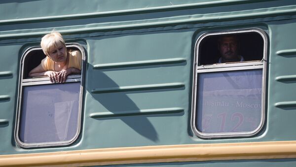 Пассажирский поезд, архивное фото - Sputnik Казахстан