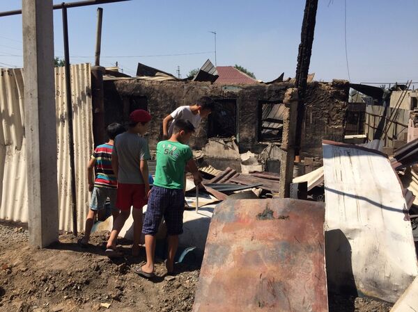 Последствия пожара в Туздыбастау - Sputnik Казахстан