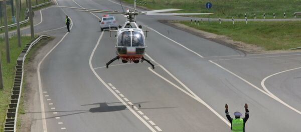 Архивное фото тактико-специальных учений по оказанию медпомощи пострадавшим в результате дорожно-транспортного происшествия - Sputnik Казахстан