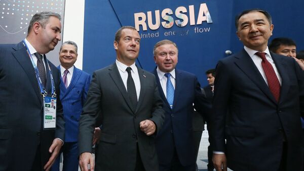 Дмитрий Медведев на выставке ЭКСПО - 2017 - Sputnik Казахстан