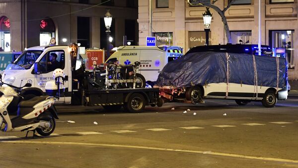 Фургон, которым управлял Мусса Укабир во время теракта в Барселоне - Sputnik Казахстан
