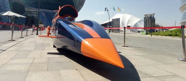 Британский сверхзвуковой автомобиль Bloodhound SSC на ЭКСПО-2017 в Астане - Sputnik Казахстан