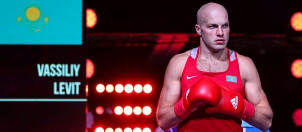Василий Левит на ЧМ-2017 по боксу в Гамбурге Василий Левит на ЧМ-2017 по боксу в Гамбурге - Sputnik Казахстан