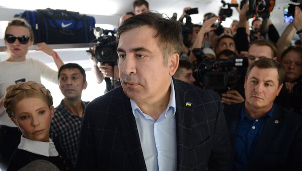 Михаил Саакашвили и лидер всеукраинского объединения Батькивщина Юлия Тимошенко - Sputnik Казахстан