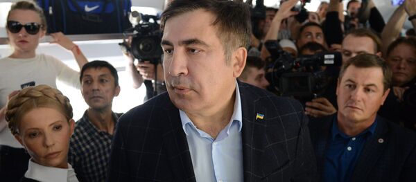 Михаил Саакашвили и лидер всеукраинского объединения Батькивщина Юлия Тимошенко - Sputnik Казахстан