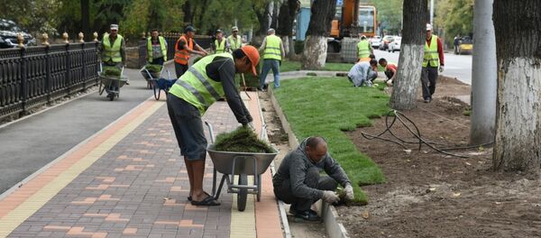 Реконструкция пешеходной зоны в Парке 28 панфиловцев - Sputnik Казахстан