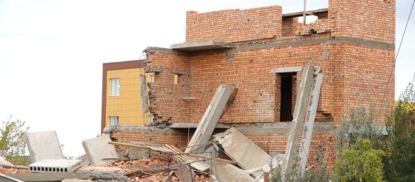 Опустевшая стройка: как выглядит место обрушения в Астане - Sputnik Казахстан