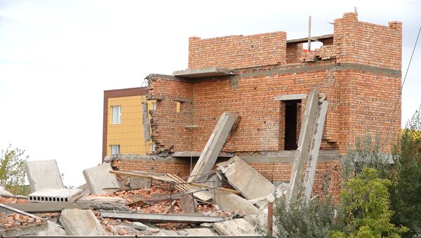 Опустевшая стройка: как выглядит место обрушения в Астане - Sputnik Казахстан