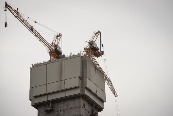 Стрела башенного крана надломилась на строящемся Абу Даби Плаза в Астане - Sputnik Казахстан