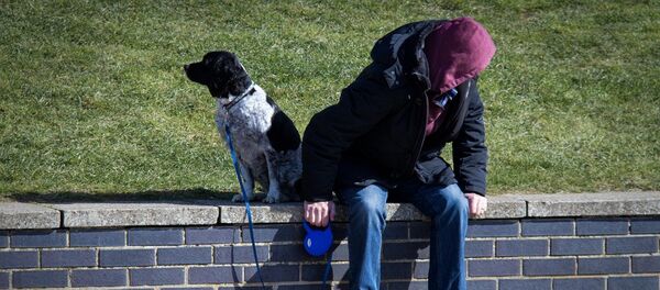 Собака на поводке Собака на поводке - Sputnik Казахстан