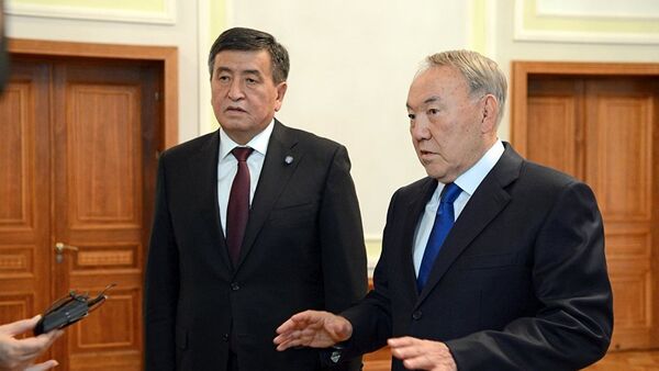 Президент Кыргызстана Сооронбай Жээнбеков сегодня встретился в Минске с президентом Казахстана Нурсултаном Назарбаевым - Sputnik Казахстан