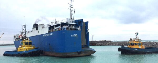 Первый автомобильный паром с грузами отправился с порта Курык Первый автомобильный паром с грузами отправился с порта Курык - Sputnik Қазақстан