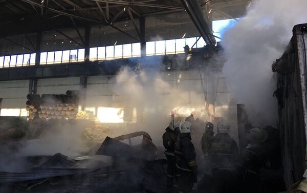 Пожар на рынке в Астане - Sputnik Казахстан