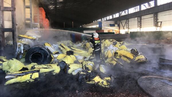 Пожар на рынке в Астане - Sputnik Казахстан