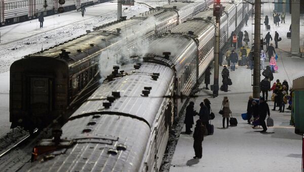 Пассажирские поезда, архивное фото - Sputnik Казахстан