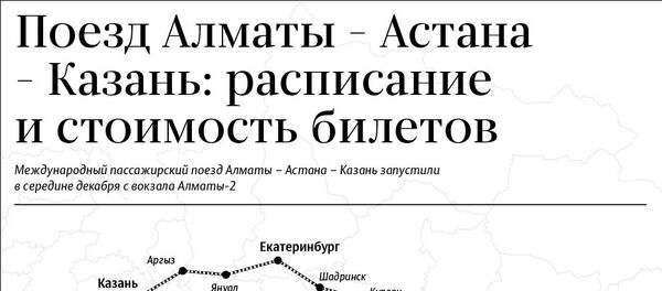 Поезд Алматы - Астана - Казань - Sputnik Казахстан