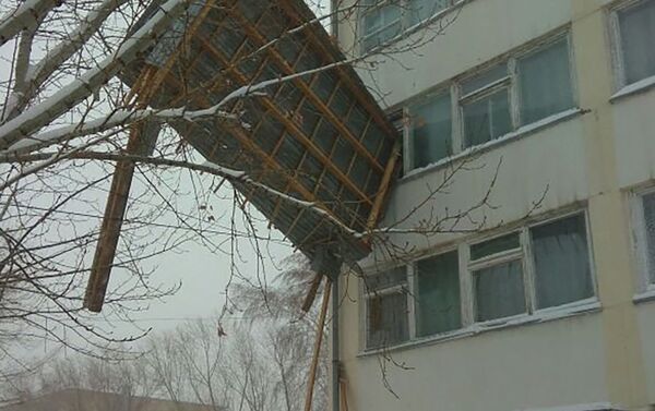 Разрушения из-за бурана - Sputnik Казахстан