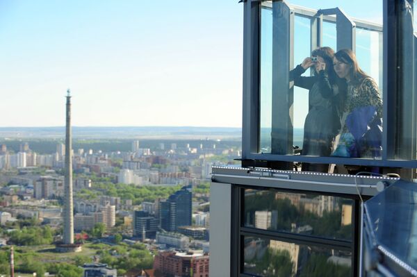 Смотровая площадка на небоскребе Высоцкий в Екатеринбурге - Sputnik Казахстан