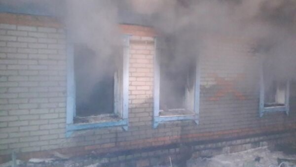 Фото с места пожара в частном доме Мендыкаринском районе Костанайской области - Sputnik Казахстан