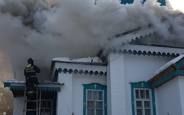 Здание православной церкви загорелось в Алматинской области - Sputnik Казахстан
