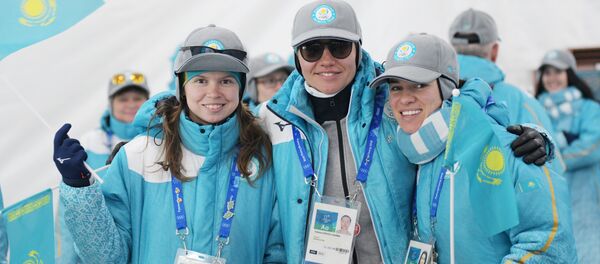 Спортсмены из Казахстана в олимпийской деревне - Sputnik Казахстан