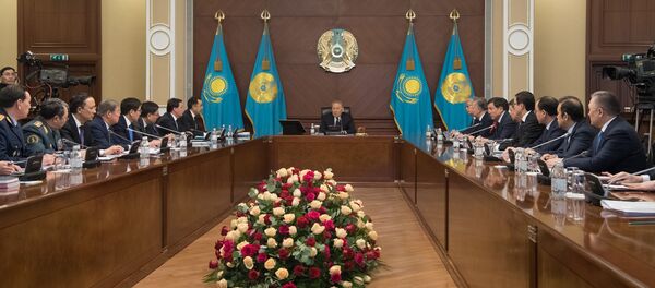 Расширенное заседание правительства с участием президента Казахстана Нурсултана Назарбаева Расширенное заседание правительства с участием президента Казахстана Нурсултана Назарбаева - Sputnik Казахстан