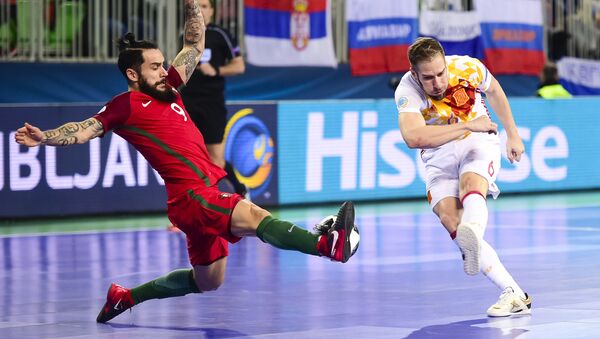 Финальный матч чемпионата Европы по футзалу между Португалией и Испанией - Sputnik Казахстан