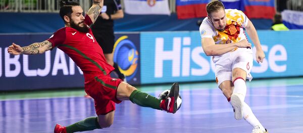 Финальный матч чемпионата Европы по футзалу между Португалией и Испанией - Sputnik Казахстан