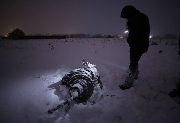 На месте крушения самолета Ан-148 в Московской области - Sputnik Казахстан