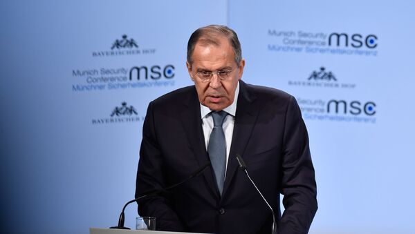 Министр иностранных дел России Сергей Лавров выступает на Мюнхенской конференции по безопасности - Sputnik Казахстан