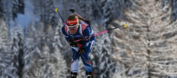 Чешская биатлонистка на шестом этапе Кубка мира по биатлону, архивное фото - Sputnik Казахстан