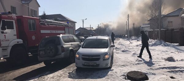 Астанада Оңтүстік-Шығыс ауданында ірі өрт шықты - Sputnik Қазақстан