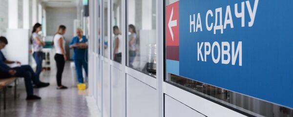 Сдача крови для пострадавших при пожаре в ТЦ Зимняя вишня - Sputnik Казахстан